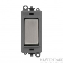 Click GridPro Switch 1 Way Module Grey Insert 20AX Stainless Steel