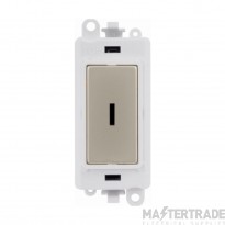 Click GridPro Switch 2 Way Key Module White Insert 20AX Pearl Nickel
