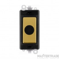 Click GridPro Socket Flex Outlet Module Black Insert 20A Polished Brass