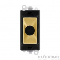Click GridPro Socket Flex Outlet Module Black Insert 20A Satin Brass