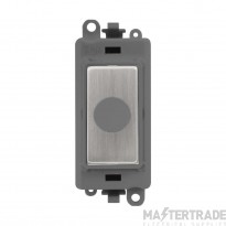 Click GridPro Socket Flex Outlet Module Grey Insert 20A Stainless Steel