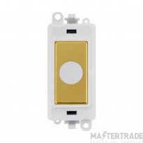 Click GridPro Socket Flex Outlet Module White Insert 20A Polished Brass