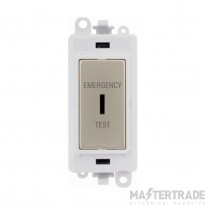 Click GridPro Switch DP Key Emergency Test Module White Insert 20AX Pearl Nickel