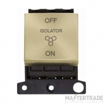 Click Ingot Switch TP Fan Isolation Module 10A Satin Brass