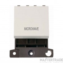 Click Minigrid Switch DP 2 Module Microwave 20A Polar White