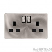Definity SFBS536BK 13A 2 Gang DP Switched Socket Outlet