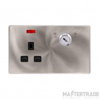 Definity SFBS655BK 13A 1 Gang DP Key Lockable Switched Socket With Neon(Double Plate)