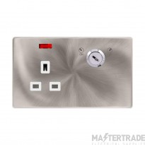 Definity SFBS655PW 13A 1 Gang DP Key Lockable Switched Socket With Neon(Double Plate)