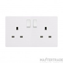 Definity SFPW036PW 13A 2 Gang DP Switched Socket Outlet