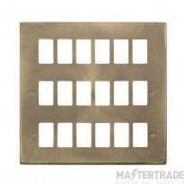 Click Deco VPAB20518 18 Gang GridPro Frontplate Antique Brass