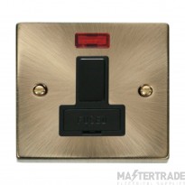 Click Deco VPAB652BK 13A DP Switched FCU With Neon Antique Brass