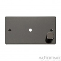 Click Deco VPBN185 1 Gang Unfurnished Dimmer Plate & Knob (1000W Max) - 1 Aperture Black Nickel
