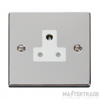 Click Deco VPCH038WH 5A Round Pin Socket Outlet Chrome