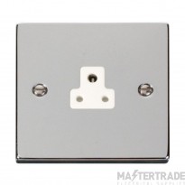 Click Deco VPCH039WH 2A Round Pin Socket Outlet Chrome
