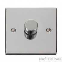 Click Deco Chrome 1 Gang 400W-VA 2 Way Resistive-Inductive Dimmer Switch