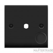 Click Deco VPMB140PL 1 Gang Unfurnished Dimmer Plate & Knob (650W Max) - 1 Aperture Matt Black