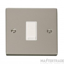 Click Deco VPPN011WH 10AX 1 Gang 2 Way Plate Switch Pearl Nickel