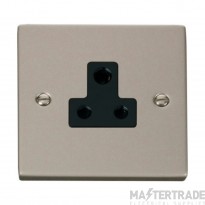 Click Deco VPPN038BK 5A Round Pin Socket Outlet Pearl Nickel