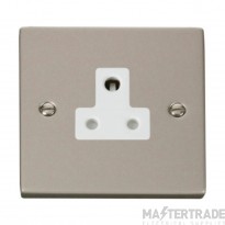 Click Deco VPPN038WH 5A Round Pin Socket Outlet Pearl Nickel