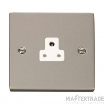 Click Deco VPPN039WH 2A Round Pin Socket Outlet Pearl Nickel
