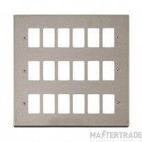Click Deco VPPN20518 18 Gang GridPro Frontplate Pearl Nickel