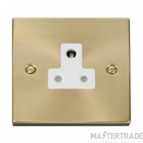 Click Deco VPSB038WH 5A Round Pin Socket Outlet Satin Brass