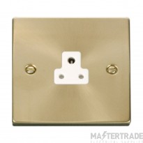Click Deco VPSB039WH 2A Round Pin Socket Outlet Satin Brass