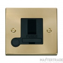 Click Deco VPSB051BK 13A DP Switched FCU With Optional Flex Outlet Satin Brass