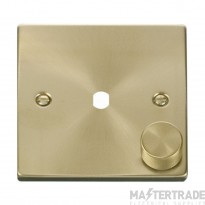 Click Deco VPSB140PL 1 Gang Unfurnished Dimmer Plate & Knob (650W Max) - 1 Aperture Satin Brass