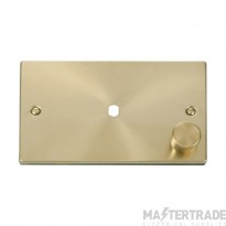 Click Deco VPSB185 1 Gang Unfurnished Dimmer Plate & Knob (1000W Max) - 1 Aperture Satin Brass