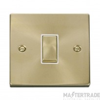 Click Deco VPSB411WH 10AX 1 Gang 2 Way Plate Switch Satin Brass