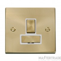 Click Deco VPSB751WH 13A DP Switched FCU Satin Brass