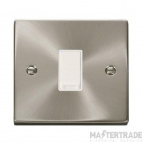 Click Deco VPSC011WH 10AX 1 Gang 2 Way Plate Switch Satin Chrome
