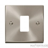 Click Deco VPSC20401 1 Gang GridPro Frontplate Satin Chrome