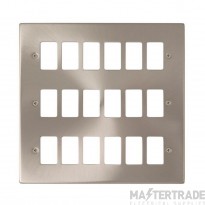 Click Deco VPSC20518 18 Gang GridPro Frontplate Satin Chrome