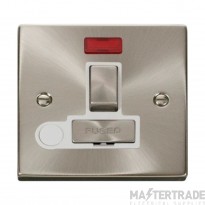 Click Deco VPSC552WH 13A DP Switched FCU With Neon & Optional Flex Outlet Satin Chrome