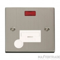 Click Deco VPSS053WH 13A FCU With Neon & Optional Flex Outlet Stainless Steel