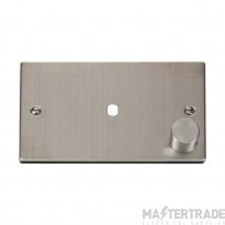 Click Deco VPSS185 1 Gang Unfurnished Dimmer Plate & Knob (1000W Max) - 1 Aperture Stainless Steel