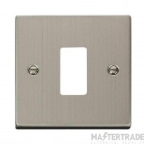 Click Deco VPSS20401 1 Gang GridPro Frontplate Stainless Steel