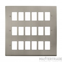 Click Deco VPSS20518 18 Gang GridPro Frontplate Stainless Steel