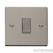 Click Deco VPSS411GY 10AX 1 Gang 2 Way Plate Switch Stainless Steel