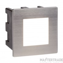 Searchlight Ankle Square Recessed Outdoor Wall Light In Stainless Steel Length: 80mm