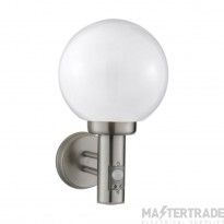 Searchlight Globe Outside Wall Light Stainless Steel With Motion Sensor
