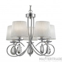 Searchlight Angelique Ceiling Pendant Light with Faux Silk Shades