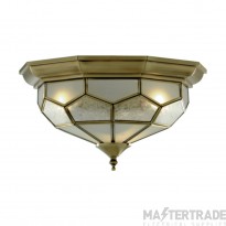 Searchlight Antique brass Flush ceiling light