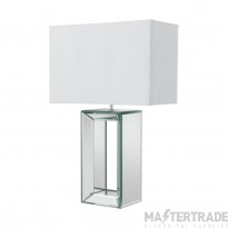 Searchlight REFLECTIONS Large Mirror Table Lamp With White Shade