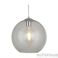 Searchlight Balls One Light Celing Pendant In Chrome And Clear Glass Width: 300mm