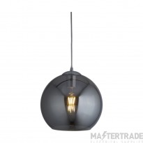 Searchlight Balls One Light Ceiling Pendant In Chrome And Smoked Glass Width: 360mm
