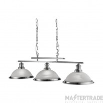 Searchlight Bistro 3 way Ceiling Bar Pendant Light Silver