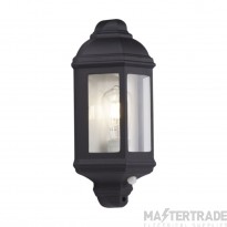 Searchlight Outdoor Wall Light In Black With Built PIR